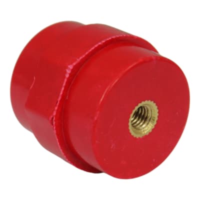 Aislador De Resina Barril 25/30 X 30 Hilo M6 Rojo