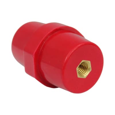 Aislador De Resina Barril 33/37 X 40 Hilo M8 Rojo