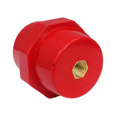 Aislador De Resina Barril 40/48 X 52 Hilo M10 Rojo