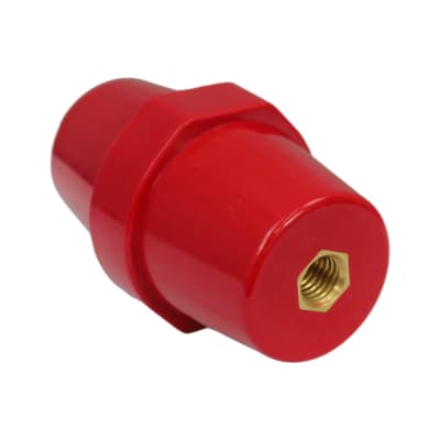 Aislador De Resina Barril 25/50 X 76 Hilo M10 Rojo