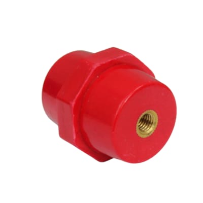 Aislador De Resina Barril 32/40 X 45 Hilo M8 Rojo