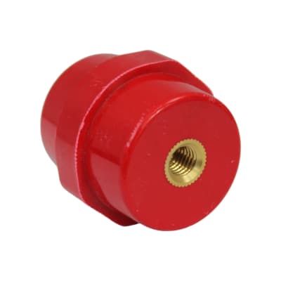 Aislador De Resina Barril 30/35 X 51 Hilo M8 Rojo