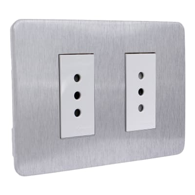 Tomacorriente Doble 10A/250V Orion Cosmic Grey Schneider1