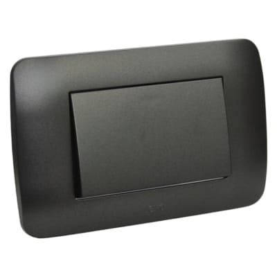 Interruptor Conmutador 9/24 Teclón 73mm 10A Grafito LEXO1