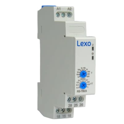 Rele Off Delay RS-TB23 1s - 10d 12-240VAC/VDC 2 C/O Lexo