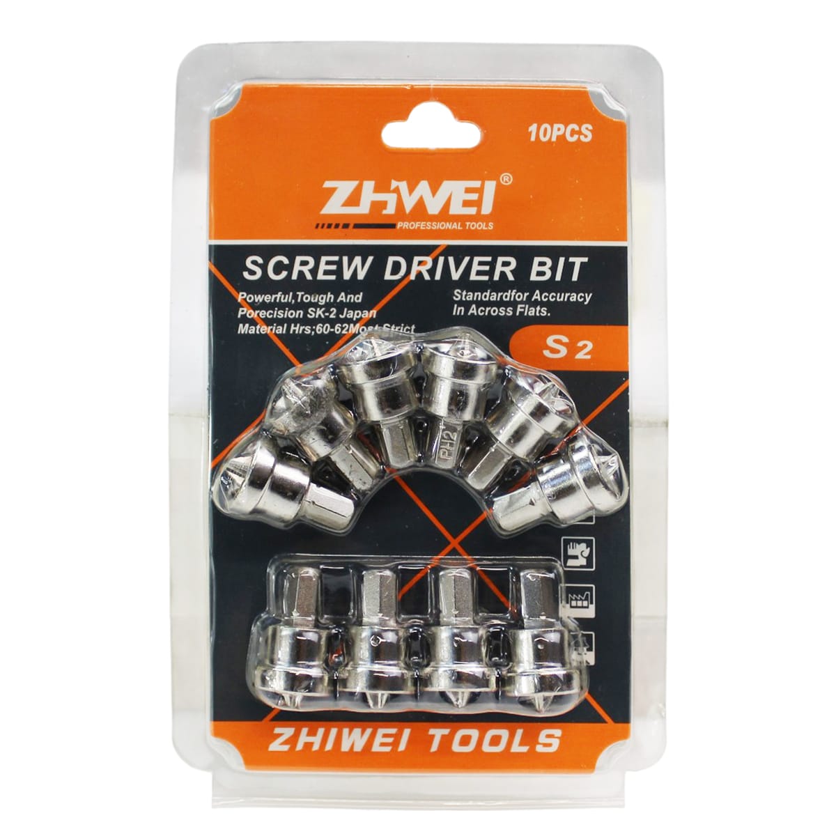 Set de Punta PH2 Corta Con Tope Set 10 Un Zhwei | Ferrelectrica