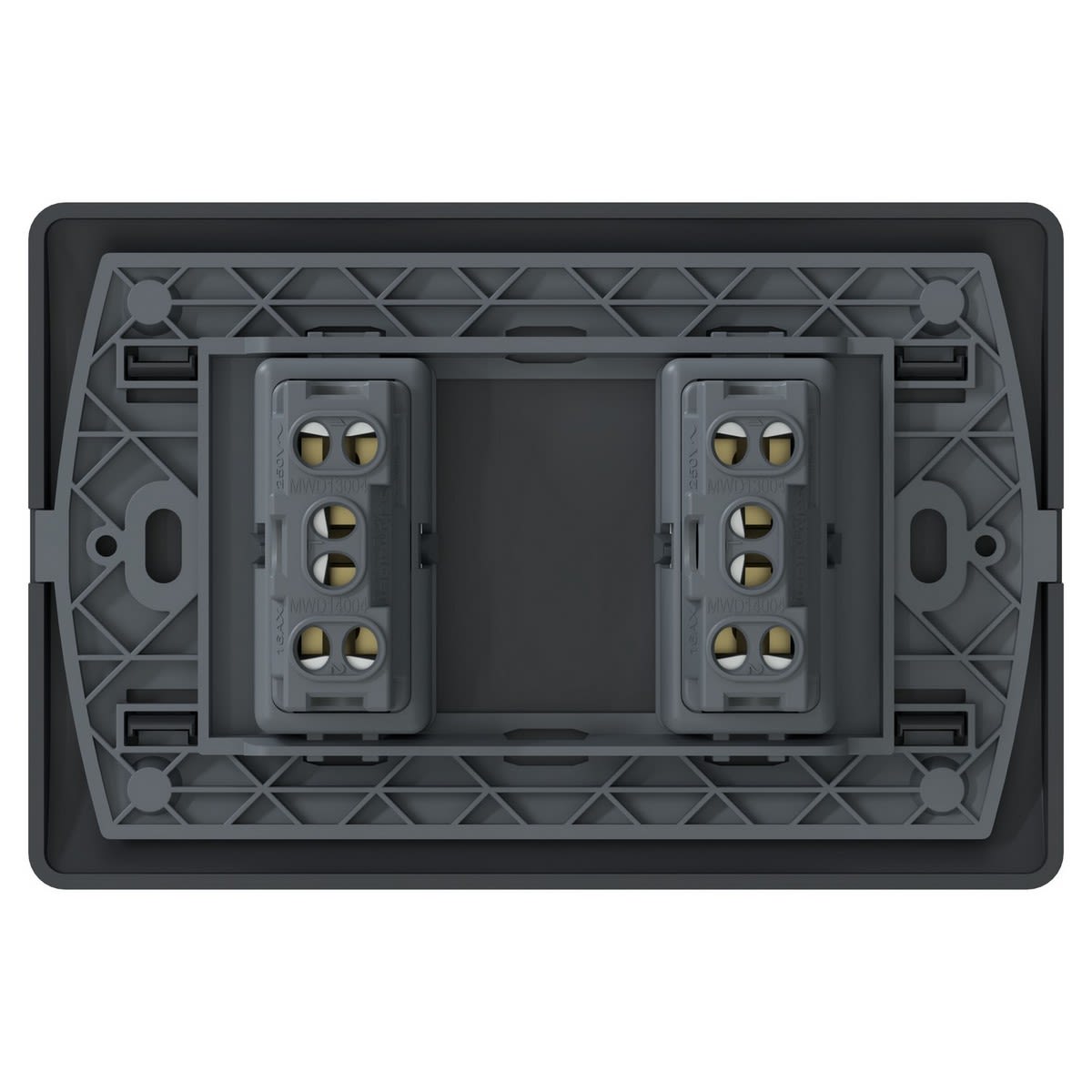 Interruptor Doble 9/24 16A 250V Black Genesis MWD62136