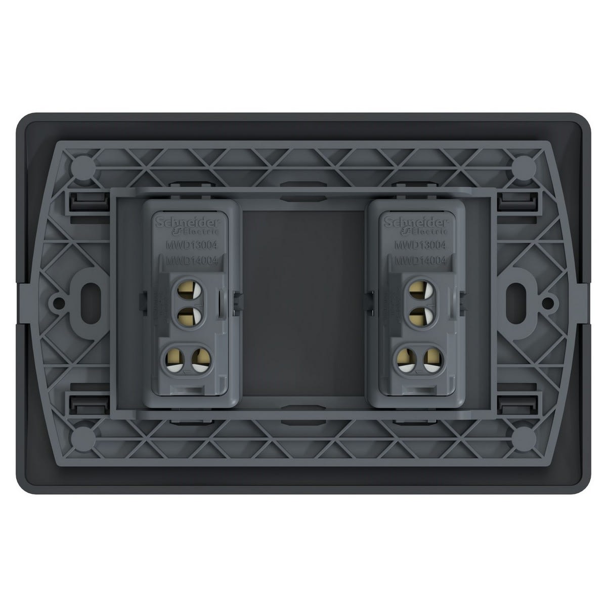 INTERRUPTOR DOBLE 9/15 16A 250V BLACK GENESIS MWD62116
