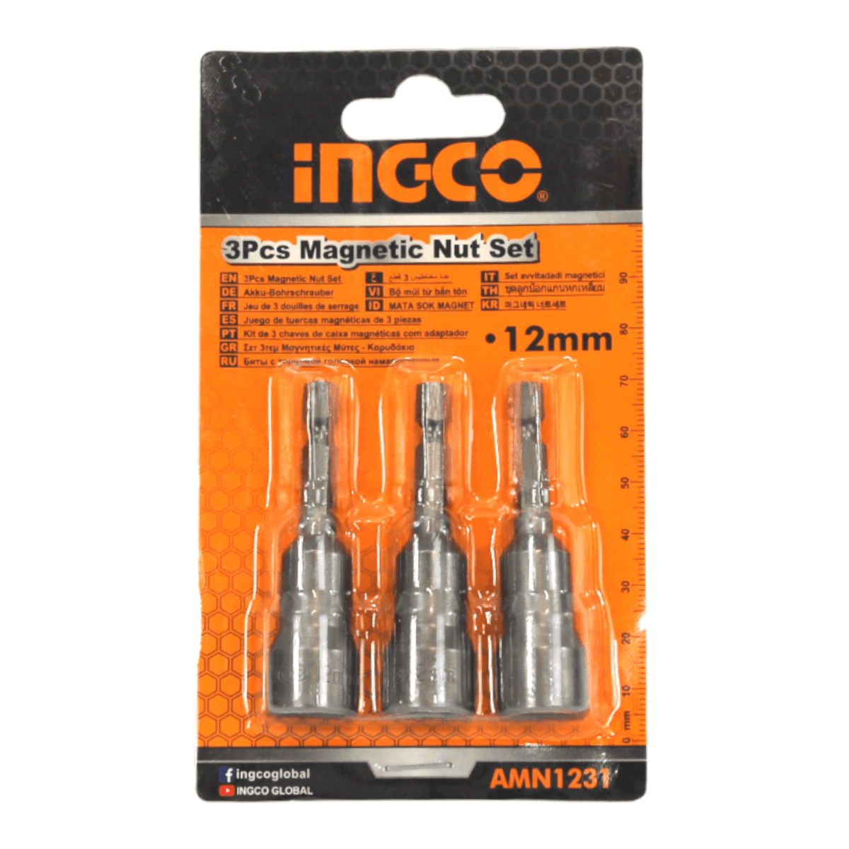 BLOSTM Set di 10 punte per dadi magnetici, set metrico da 6 a 15 mm, realizzato