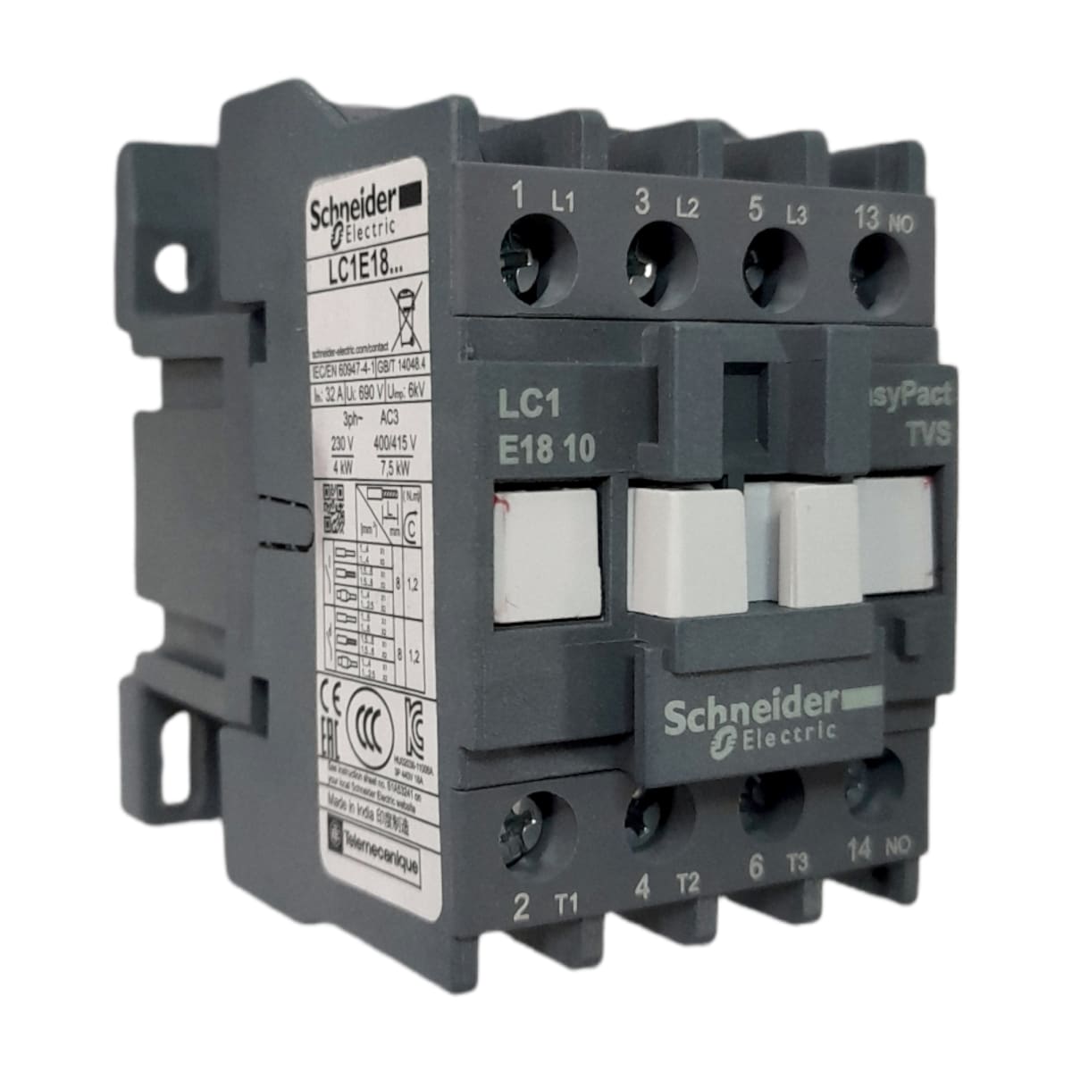 Contactor 3 Polos 18A 220v 50hz LC1E1810M5 SCHNEIDER | Ferrelectrica SPA