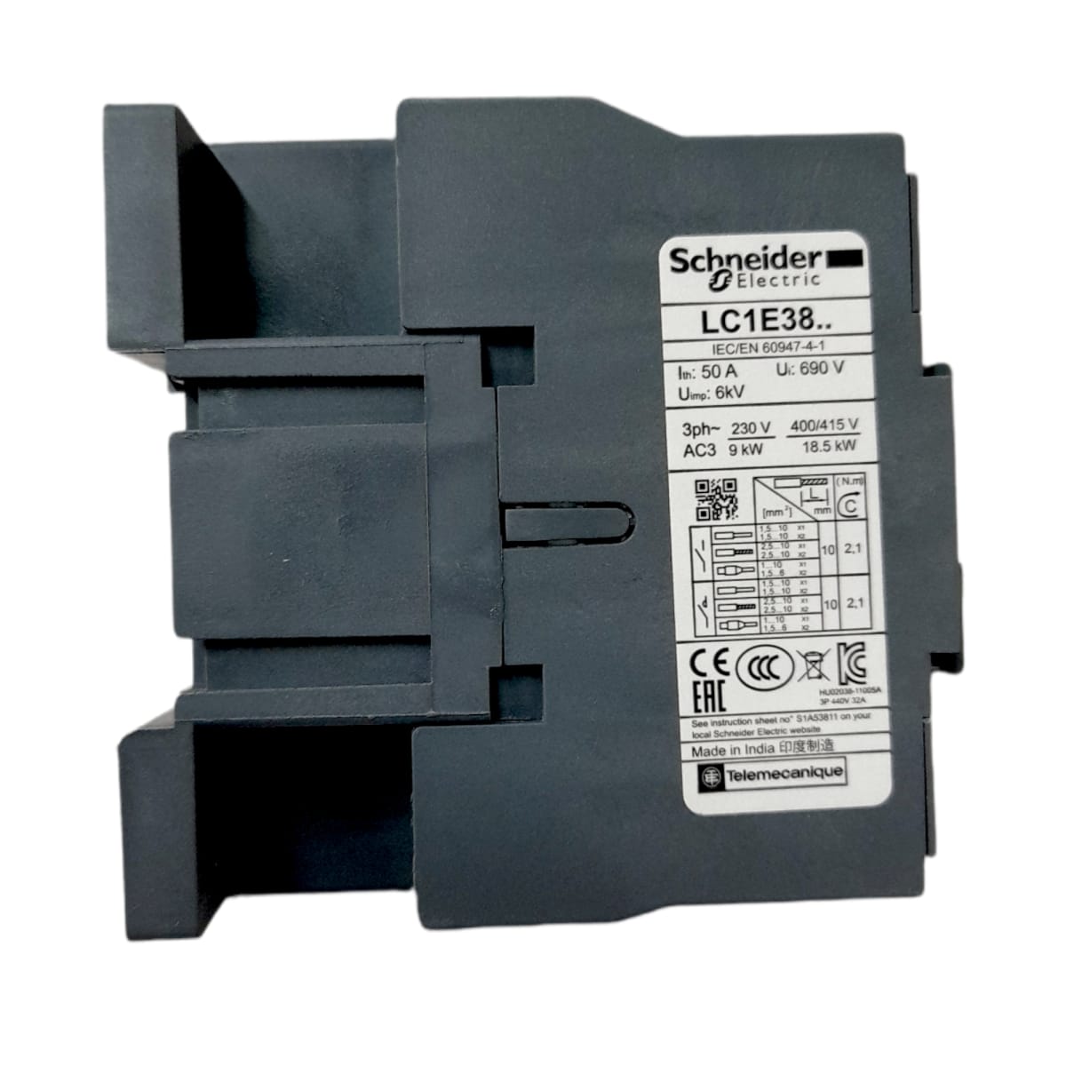 Contactor 3 Polos 38A 220v 50hz LC1E3810M5 SCHNEIDER | Ferrelectrica SPA