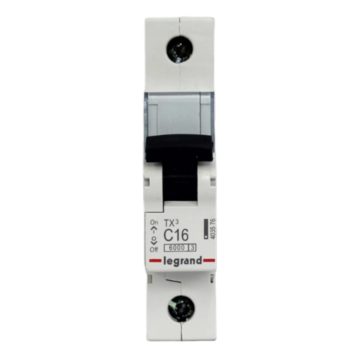 Legrand TX3 Automatikschalter 2-polig 16 A – C-Kennlinie, 6 KA, 230/400 V, Für Hutschiene (403606)