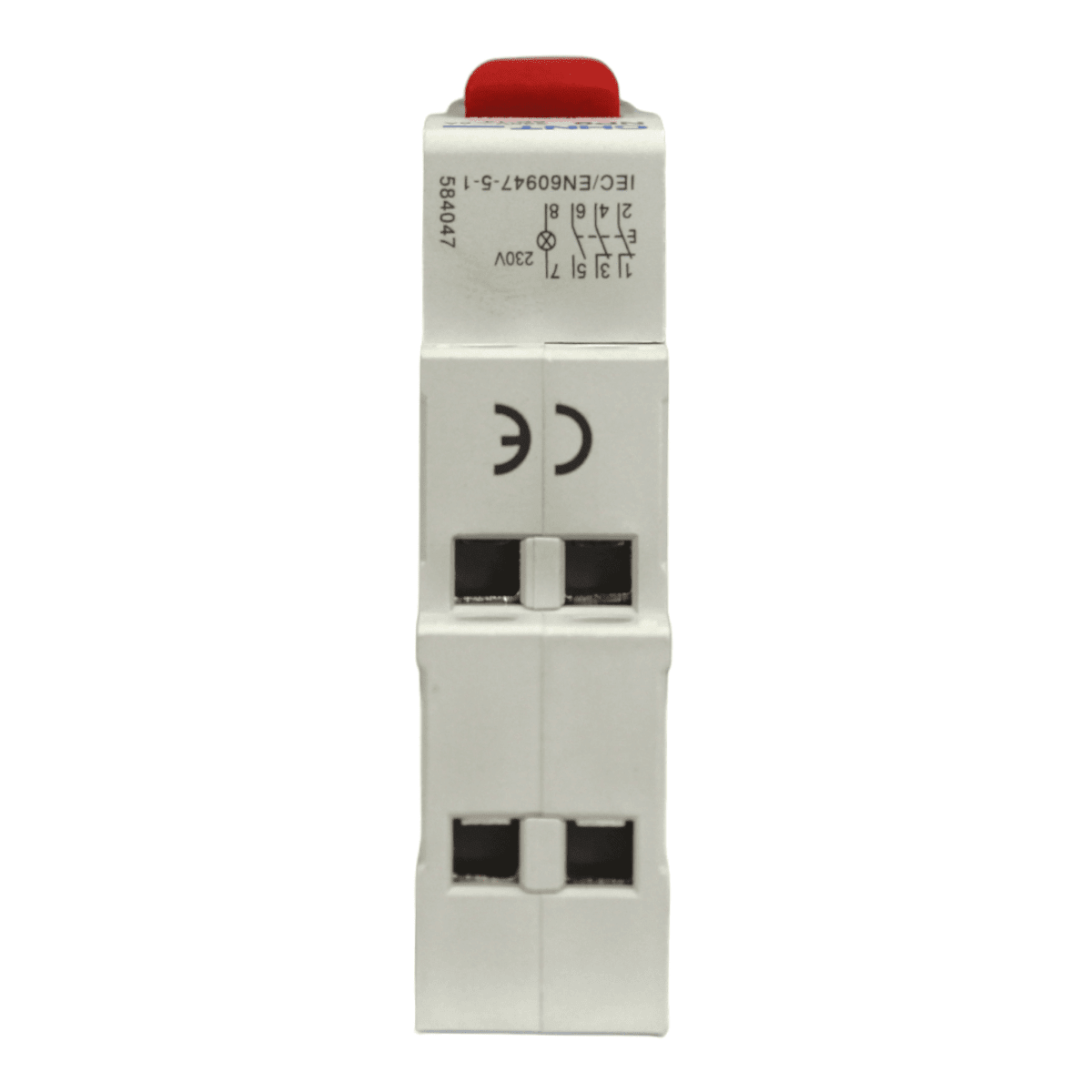 Botón Pulsador De Riel DIN 2NO 2NC AC230V - Para Contactores, Arrancadores Magnéticos, Control Eléctrico Industrial
