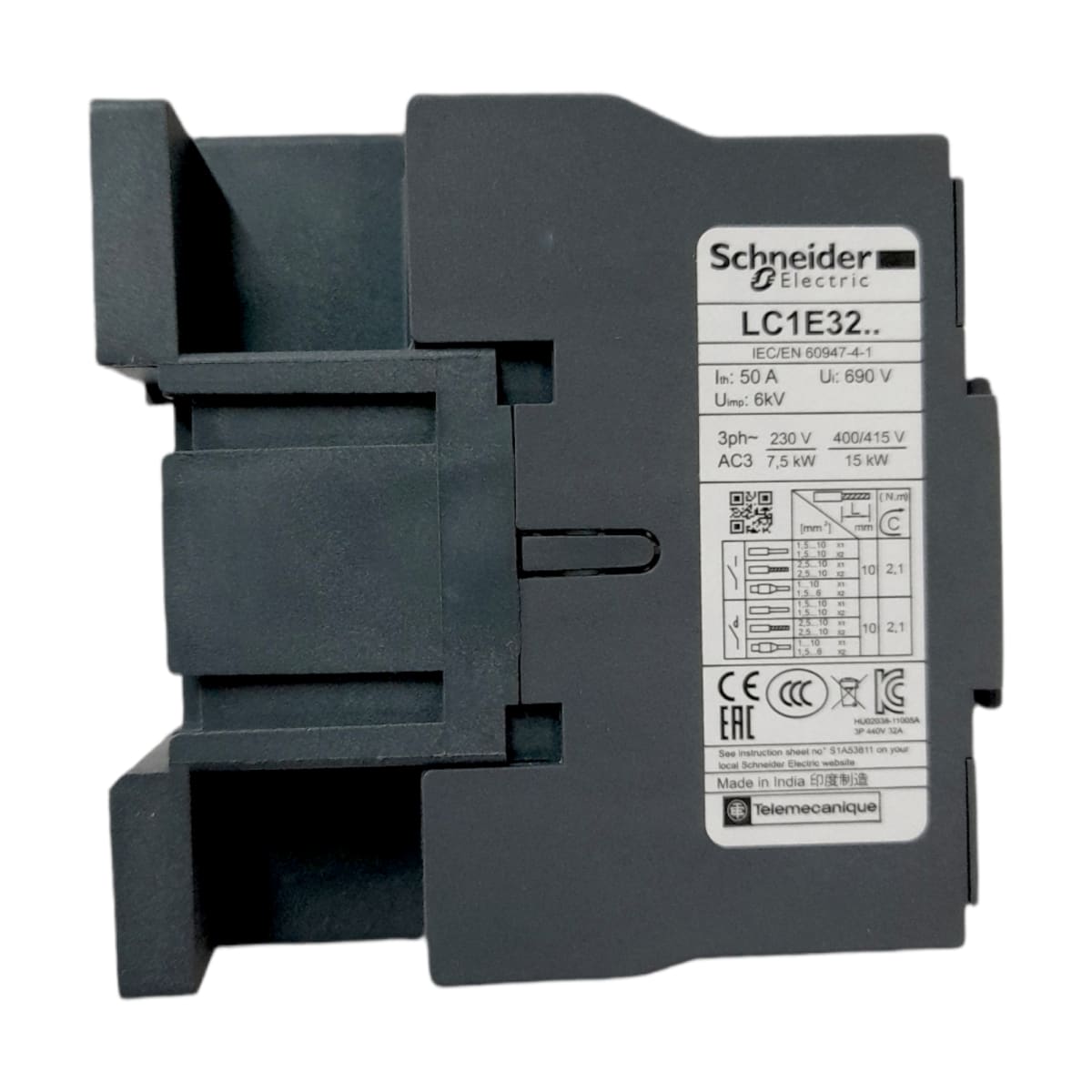 Contactor 3 Polos 32A 220v 50hz LC1E3210M5 SCHNEIDER | Ferrelectrica SPA