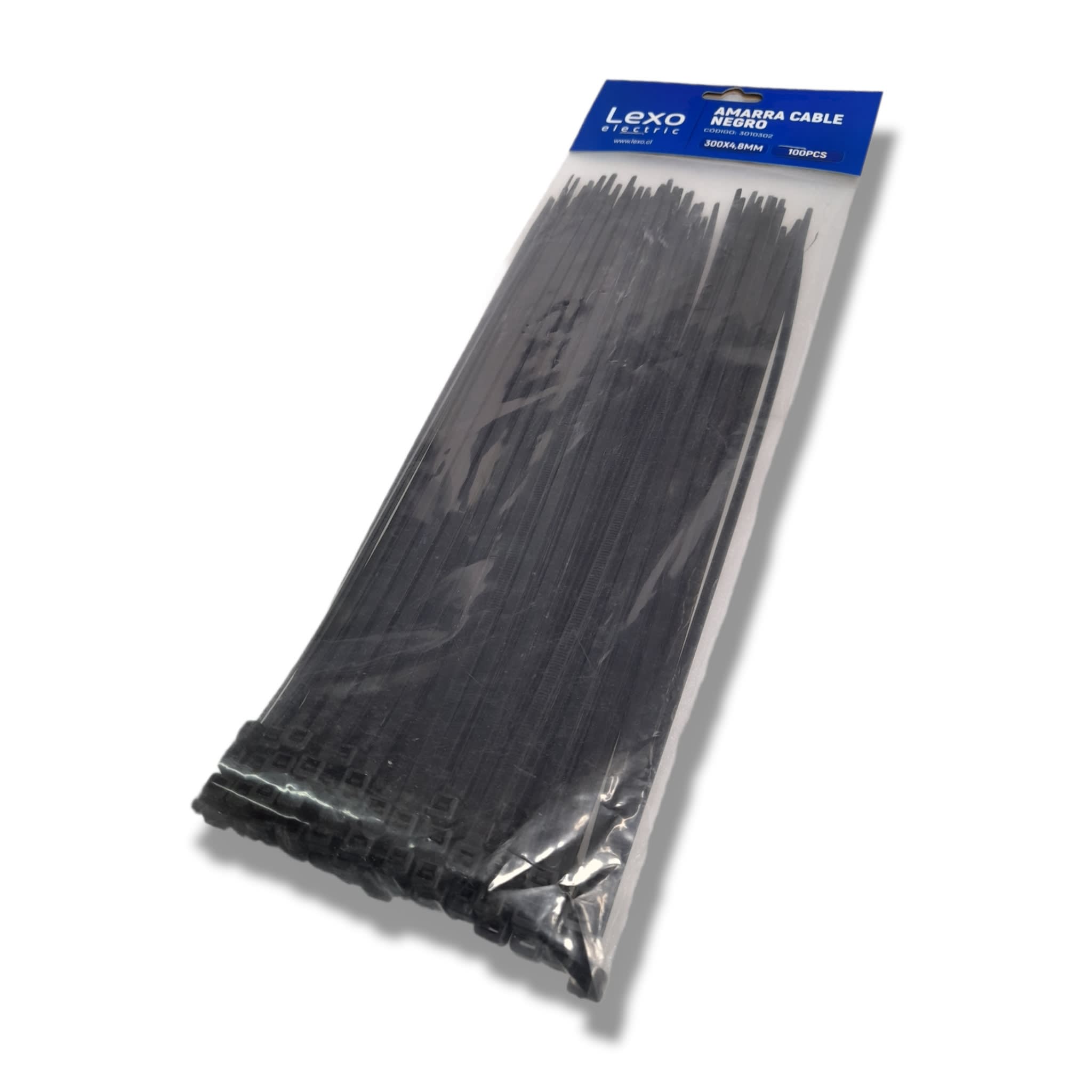 MED FA300-48B Fascette 4.8x300 mm da cablaggio, Bianche, Realizzate in