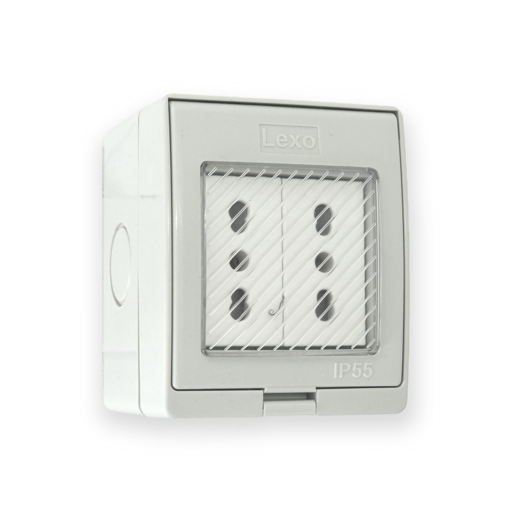 Interruptor 9/12 + Toma 10a S/p Hidrobox Exterior Ip55 250v