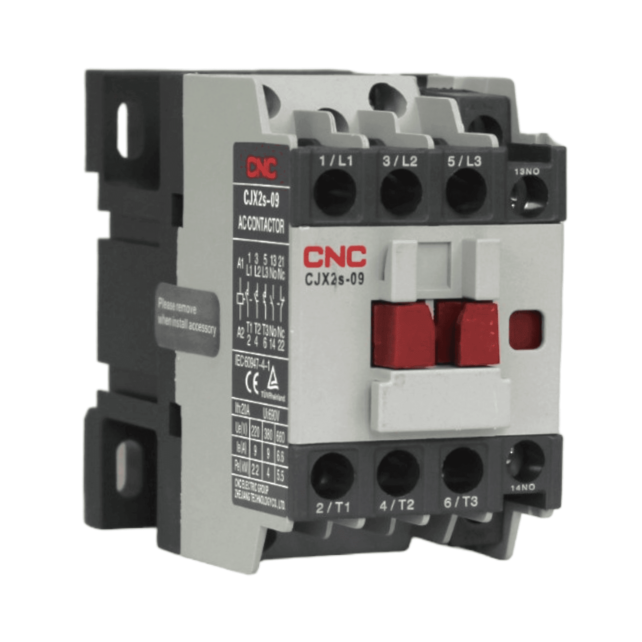 Contactor CJX2s 9A bobina 220V 1NO 1NC | Ferrelectrica Materiales