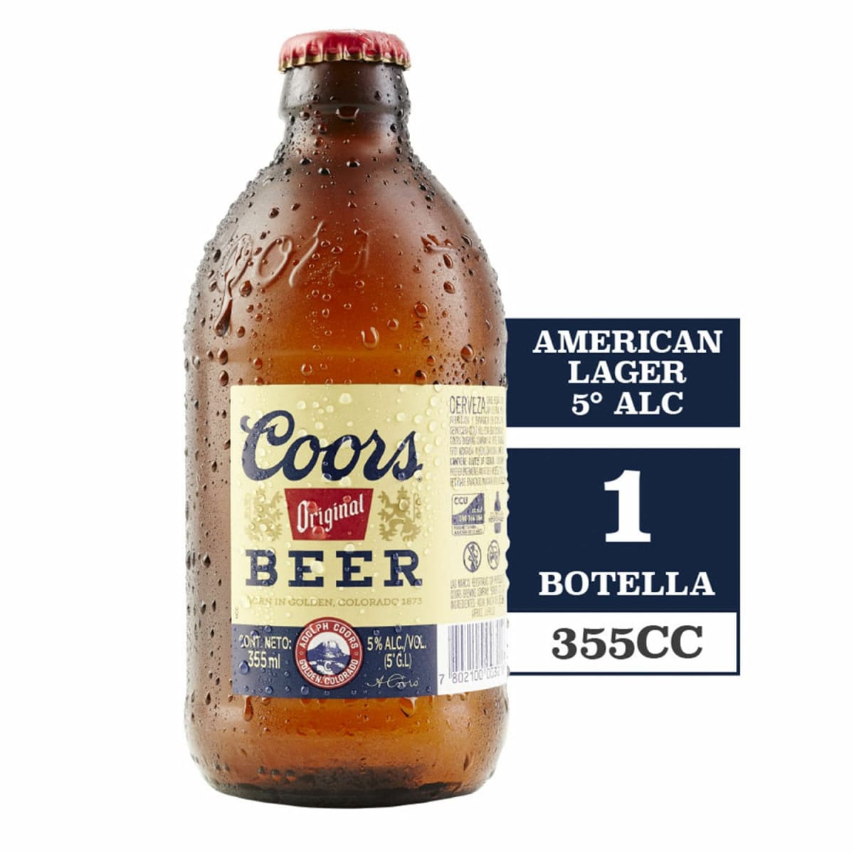 COORS ORIGINAL BEER BOTELLA 355 ML SUPERMERCADO LA MASS