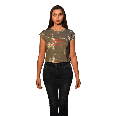 T-Shirt Rusty Mujer Graux Gris Full Print  2