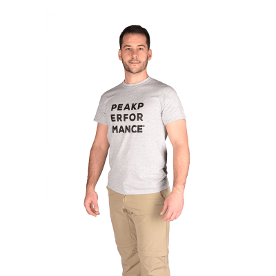 Cotton T-Shirt Peak Performance Hombre Norrbotten Gris Melange 2
