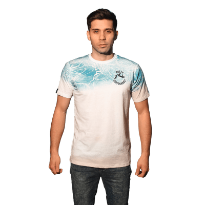 T-Shirt Rusty Hombre Clark Blanco Full Print  2
