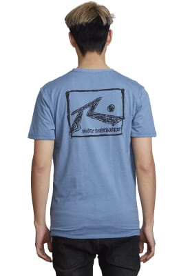 Polera Rusty Hombre Chiwen Azul Acero
