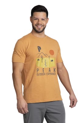 Polera Peak Performance Hombre Lilja Naranja Sucio1