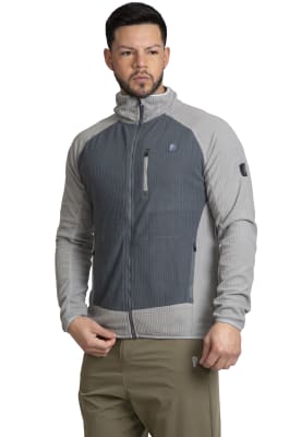 Midlayer Peak Performance Hombre Orvokki  Azul Oscuro/Gris Llovizna1