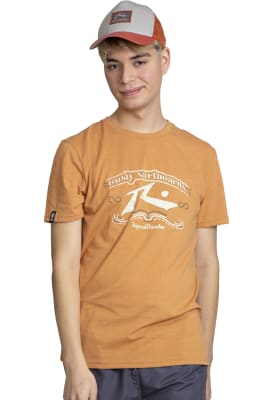 Polera Rusty Hombre Agar Naranja Sucio1