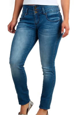 Jeans Puzzle Mujer Amy Blue Denim   2