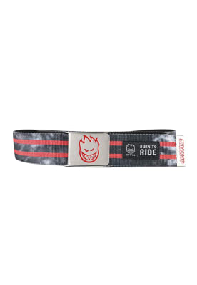 Cinturon Niño Spitfire Belt Logo Negro-Rojo