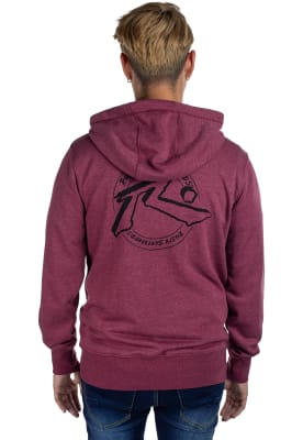 Polerón Cierre Rusty Hombre Stene Burdeo