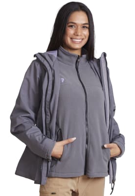 Parka 3 en 1 PeakPerformance Mujer Vinter Gris1