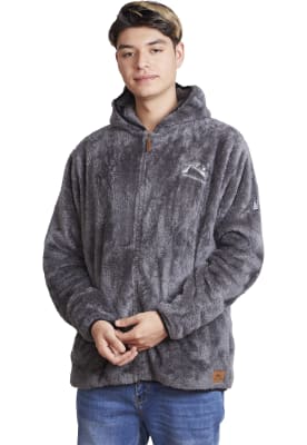 Coral Fleece Jacket Rusty Hombre Abam Gris