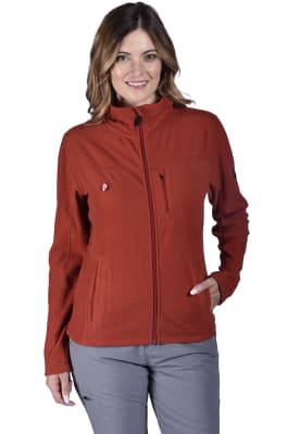 Polar Full Zipper Peak Performance Mujer Sildre Rojo Oscuro
