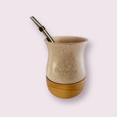 MATERO CERAMICA Y MADERA ROSADO