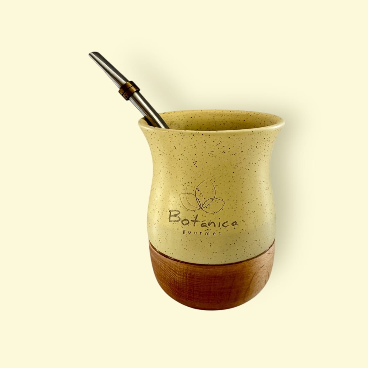 MATERO CERAMICA Y MADERA AMARILLO1