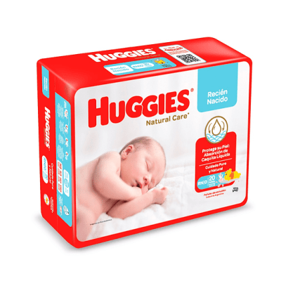 PAÑAL HUGGIES NATURAL CARE RECIEN NACIDO X 20 UN