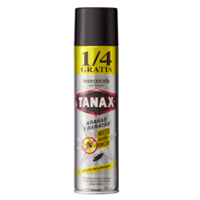 AEROSOL ARAÑAS Y BARATAS 1/4 gratis 220 cc (TANAX)
