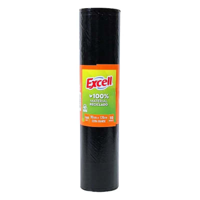 BOLSA BASURA EXCELL 90X120  ROLLO 10 UN1