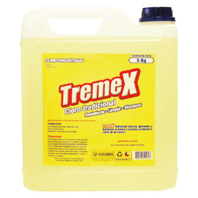CLORO CONCENTRADO 5% TREMEX 5 LTS1