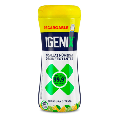 TOALLAS DESINFECTANTES IGENIX 40UN MULTIUSO TARRO
