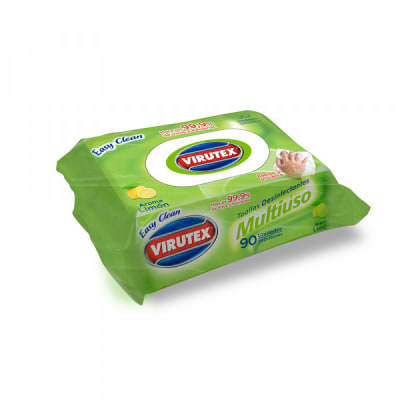 TOALLAS DESINFECTANTES VIRUTEX 90UN LIMON