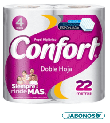 PAPEL HIGIÉNICO CONFORT 22m X 4 ROLLOS