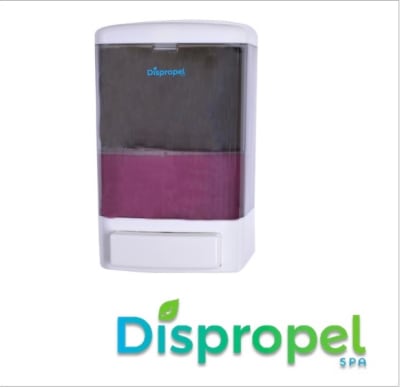 DISPENSADOR LIQUIDO MANUAL 1000 ML BLCO / TRANSPARENTE / DISPROPEL