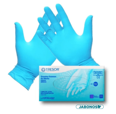 GUANTE NITRILO AZUL T/M