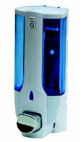 DISPENSADOR JABON/ALC GEL PLAST BCO-CELESTE SIMPLE 360CC/TAU1