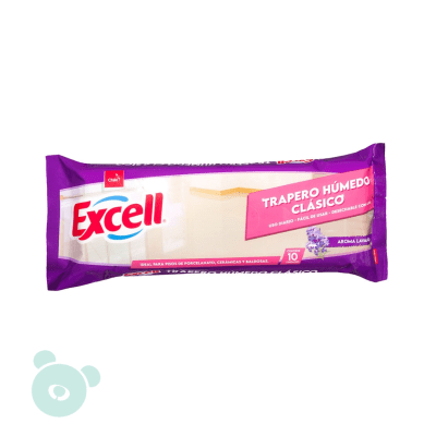 TRAPERO HUMEDO EXCELL CLÁSICO 10UN LAVANDA