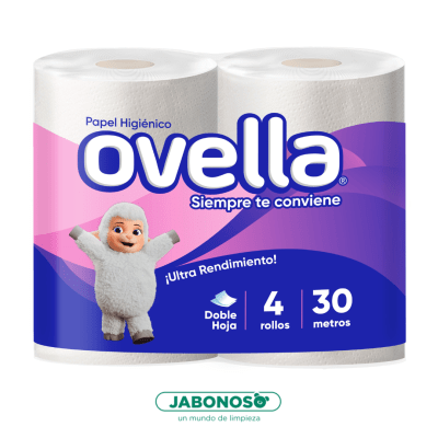PAPEL HIGIENICO OVELLA D/H 30 MTS X 4