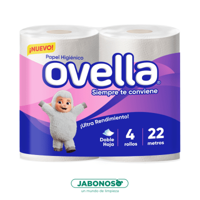 PAPEL HIGIENICO OVELLA D/H 22 MTS X 4